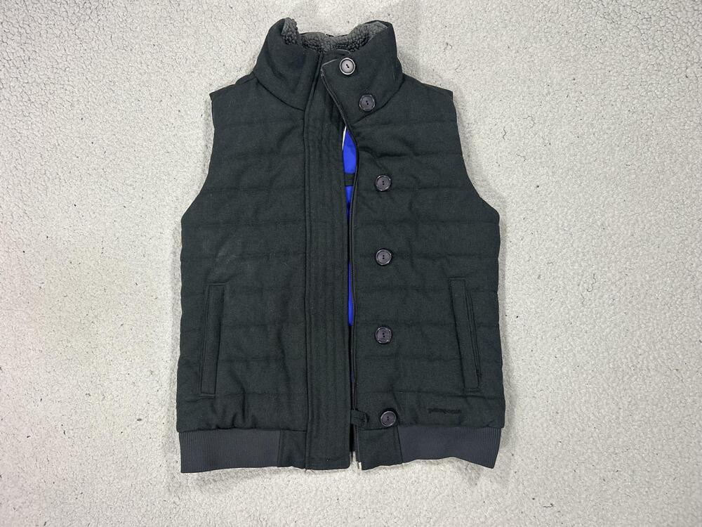 Patagonia Vagabunda Vest Womens Small Gray Quilted Insulated Full Zip Outdoor